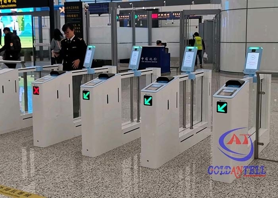 kiểm soát truy cập truy cập và kiểm tra nhiệt độ một nửa cửa quay gương cổng nhận diện khuôn mặt cổng sân bay