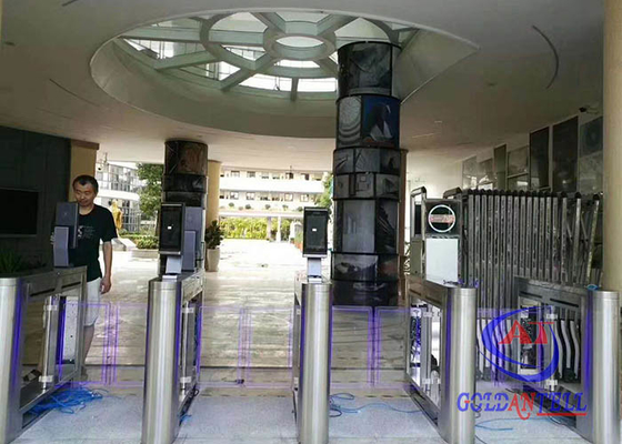 Cửa quay nhận diện khuôn mặt không tiếp xúc / Đèn báo nhiệt kế camera Wifi Thiết bị kiểm soát truy cập chấm công