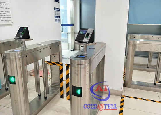 Cổng quay NFC an toàn cao có động cơ hoàn toàn với vòng đeo tay cho xe buýt hoặc nhà vệ sinh