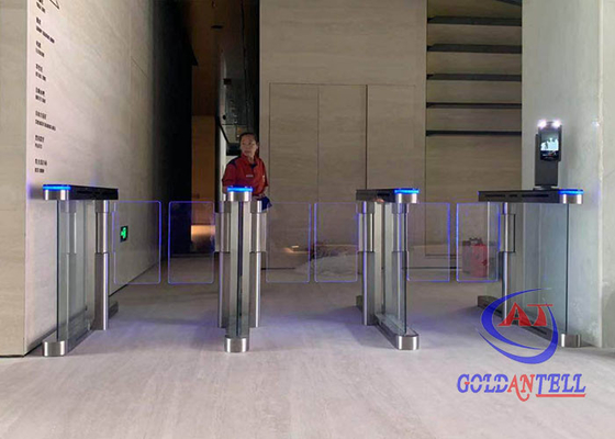Máy quét khuôn mặt quang học Cổng rào chắn xoay RFID Hệ thống rào chắn vượt qua hai hướng