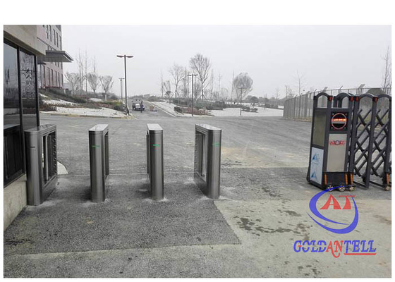 Cửa quay hai chiều thông minh Mã QR 3 làn Cửa quay bằng vân tay