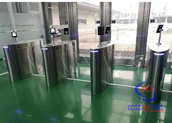 Bộ đếm RFID Rào chắn mặt lật quang học Cửa quay với nhận dạng khuôn mặt một nửa chiều cao