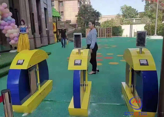 High Security 304 Stainless Steel Anti-pinch Kids Swing Barrier Gates Customizd Logo Color Available