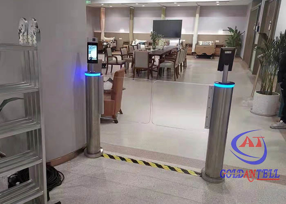 Cổng rào cản xoay đơn cực Người đi bộ cơ khí Đầu đọc khuôn mặt Cổng quay an ninh